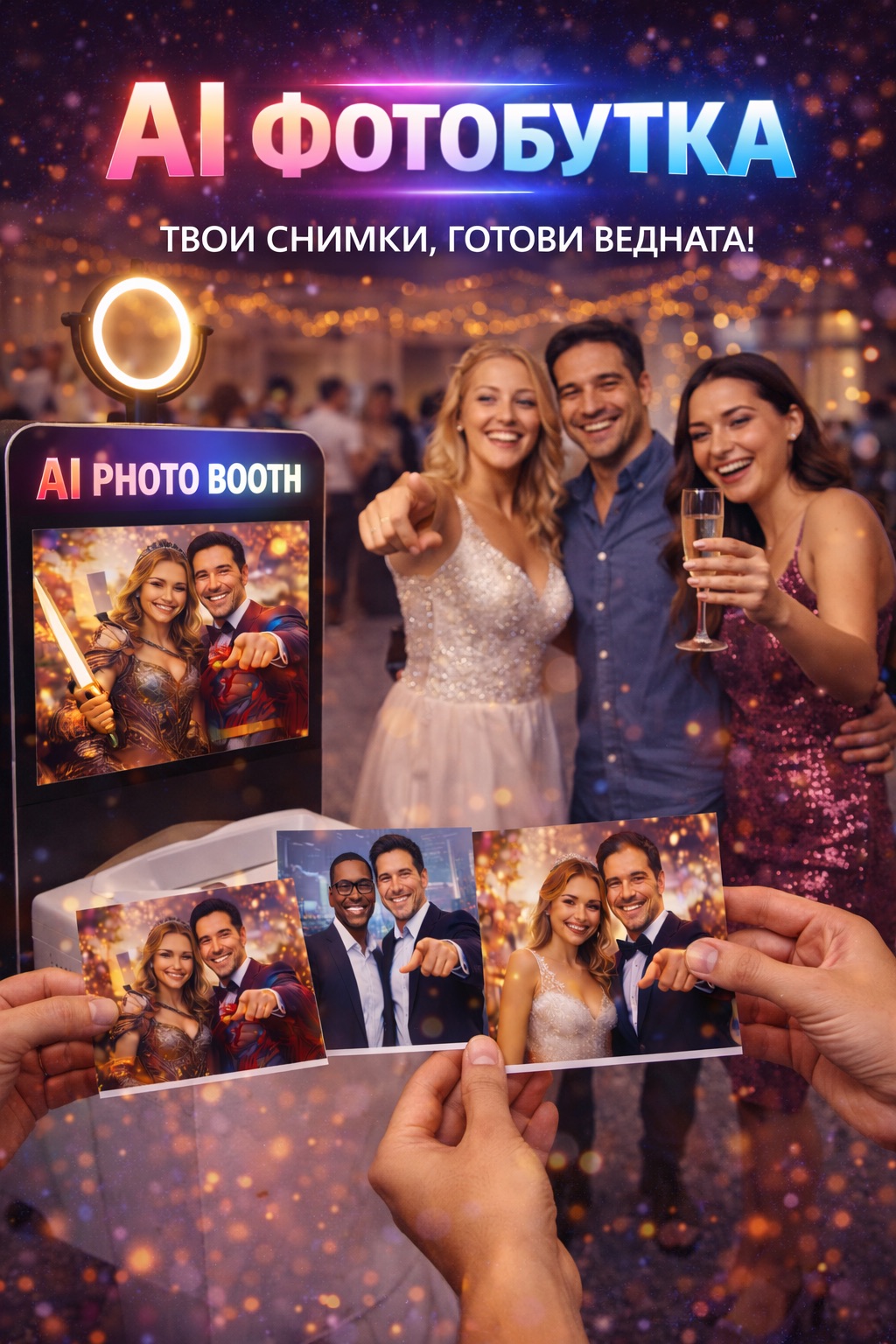 ai фото будка за събития photo booth