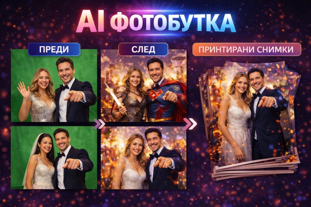 ai фото будка за събития photo booth