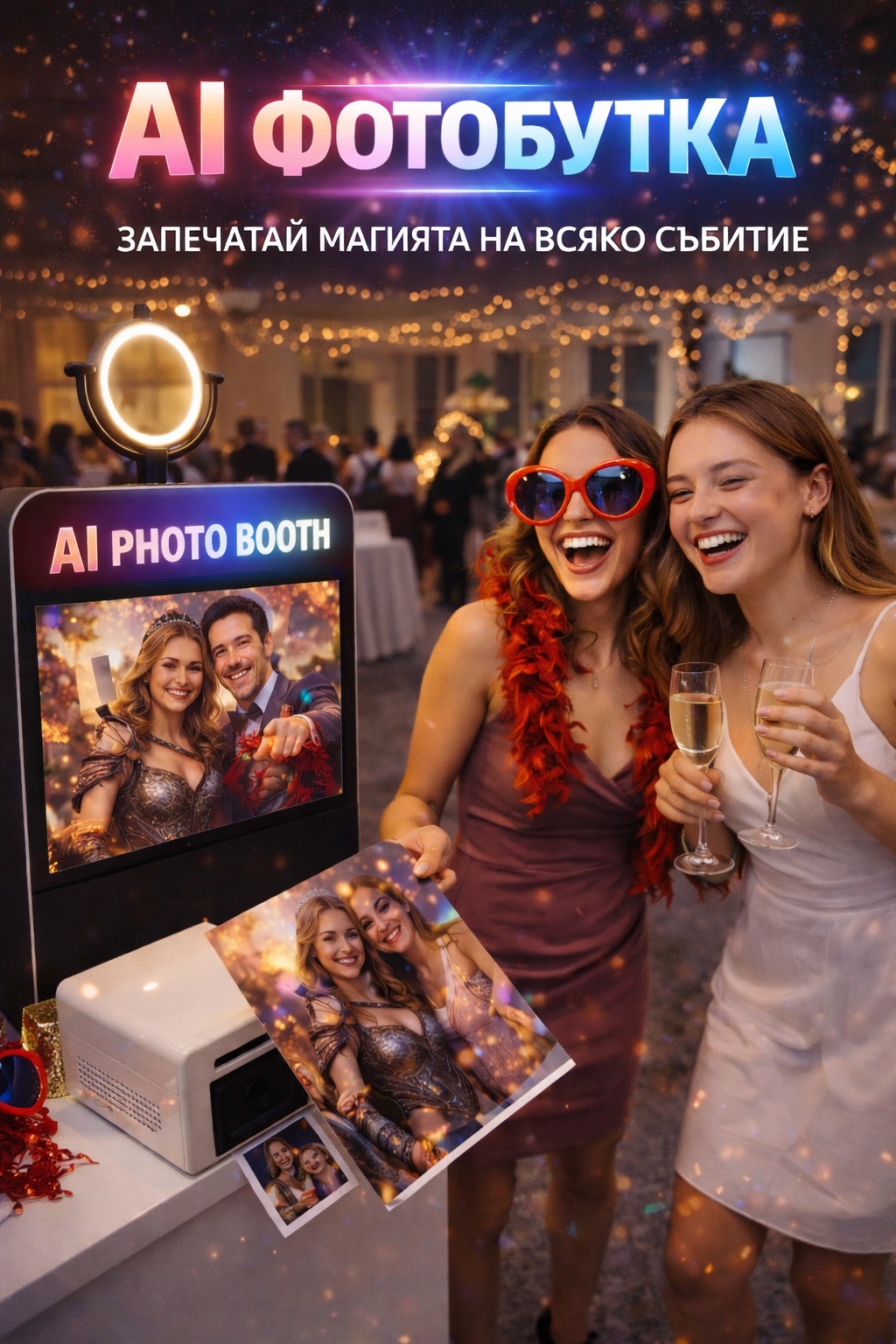 ai фото будка за събития photo booth